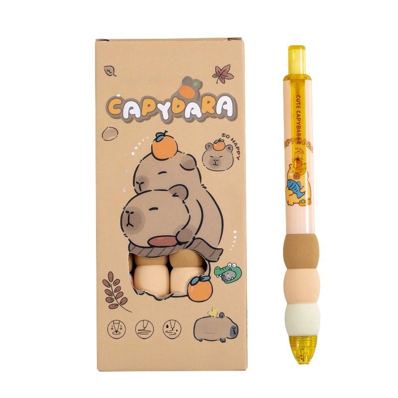 12Pcs Lytwtwtw Cute Pen Capybara Ballpoint Pen News Office Gift School Supplies Stationery Kawaii Fun Pen Student Stationery Office Supplies