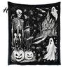 Stress Relief Craft Activities Halloween DIY Coloring Blanket Throw Blanket with Ghost Patterns Color Your Projects for Relaxation Own Washable Cozy