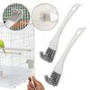 Durable Bird Cage Cleaner Brush - Efficient Poop Remover Tool & Sanitizing Scrubber for Parrot Cages Cleaning Accessories