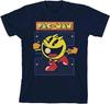 Youth Boys Pac-Man Retro Video Game Navy Graphic Shirt New X-Small