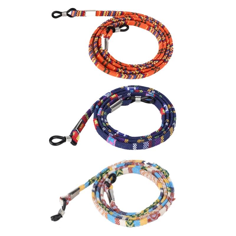 6pcs Bohemia Glasses Cord Lanyards Stretchy Eyeglasses String Skin Friendly Spectacles Rope Chains Elastic Eyewear Accessories