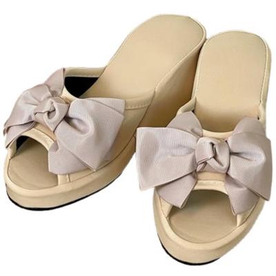 Vivienne 8cm Absatz Raumgröße PVC Plateau Hohe Schönheit Nagel (Vivienne) Schuhe, Schleife, Beige, 23.5cm, Sohle, Hausschuhe, Absätze, Salon, Salon, 71034SP-BB-BE