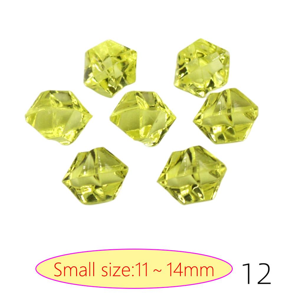 Acrylic Diamond Crystal Ice Rock Stones Vase Gems Confetti Table Scatter Beads Wedding Party Home Decor 100pcs 19 Color 11x14MM