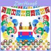 Traje de Decoración para Fiesta de Cumpleaños Infantil de Super Mario Incluye Globos de Colores y Pancarta Alegre para Celebración