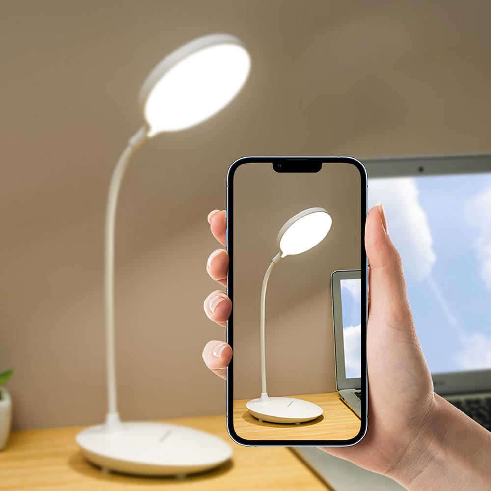 Lampă de birou ergonomică cu LED: Lumină de lectură reglabilă cu alimentare USB, potrivită pentru birou, dormitor, bucătărie și sufragerie