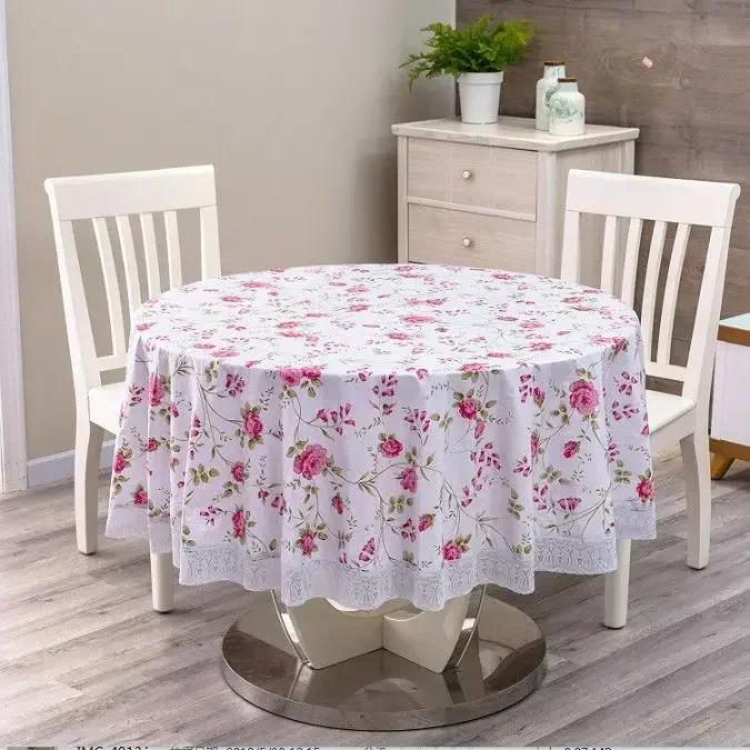 Pastoral Style Thick PVC Plastic Pad Household Waterproof Scald Oil Resistant Tablecloth Dining Table Insulation Mat