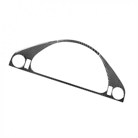2Pcs For BMW 5 Series E39 M5 Carbon Fiber Interior Speedometer Cover Trim 98-03