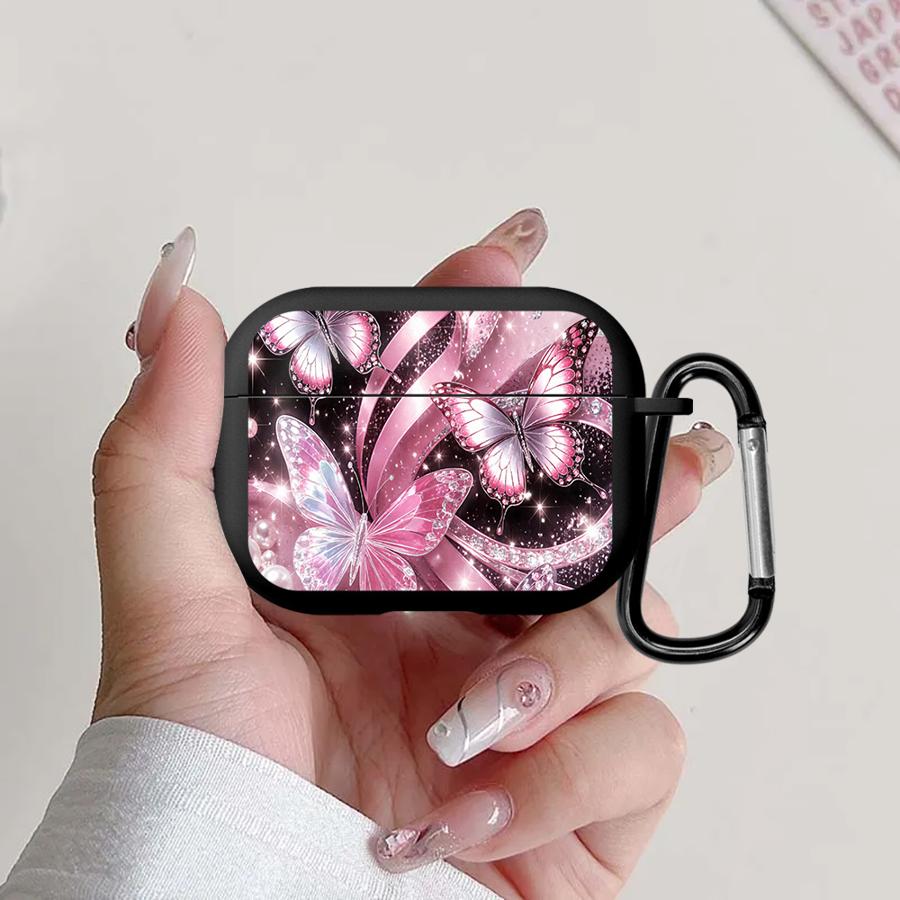 

Earphone Cases Cover Case For Airpods Pro2 Pro3 4 2 3 1 Pro Pink Butterfly Airpods Pro 3
