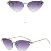 Fashion Rimless Triangle Sunglasses Women Trendy Personality Stylish Sun Glasses