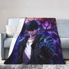 Solos Levelings Vintage Anime Plush Blankets  Awesome Throw Blanket for Home 125*100cm Bedspread,