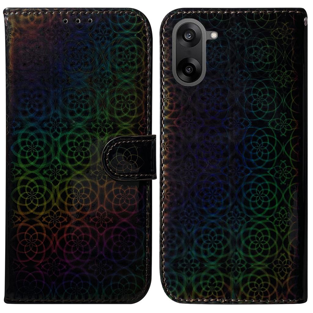 For OnePlus Nord CE5 5G Stand Case Dazzling Flower Leather Phone Cover with Wrist Strap