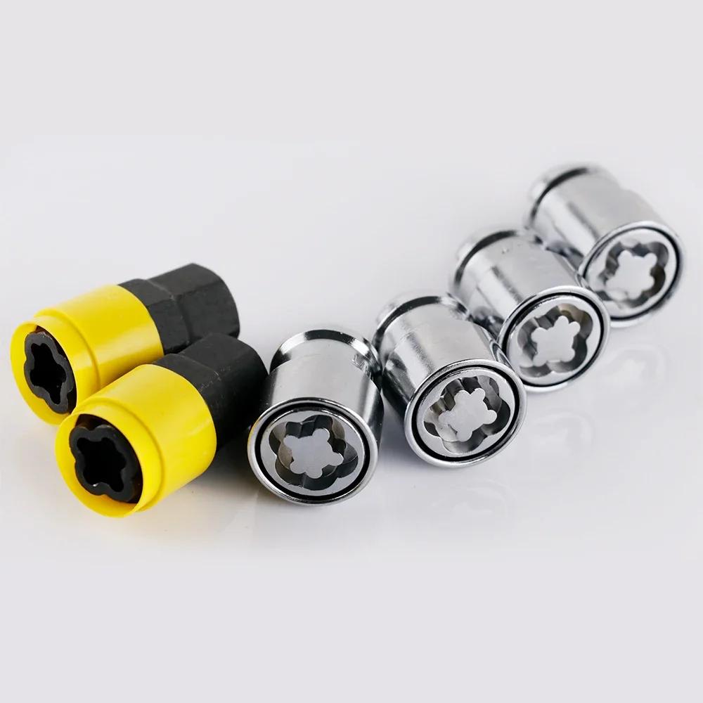4pcs nuts+2keys M12X1.5 M12X1.25 High Quality Anti-theft 36mm Security Steel Wheel Lock Lug Nuts Locking nut M12x1.25