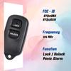 Key Fob Keyless Entry Remote Compatible with Toyota Tundra ... Highlander ... Rav4... FJ Cruiser ... Celica ... Echo ... Prius ... Yaris ... Scion xA