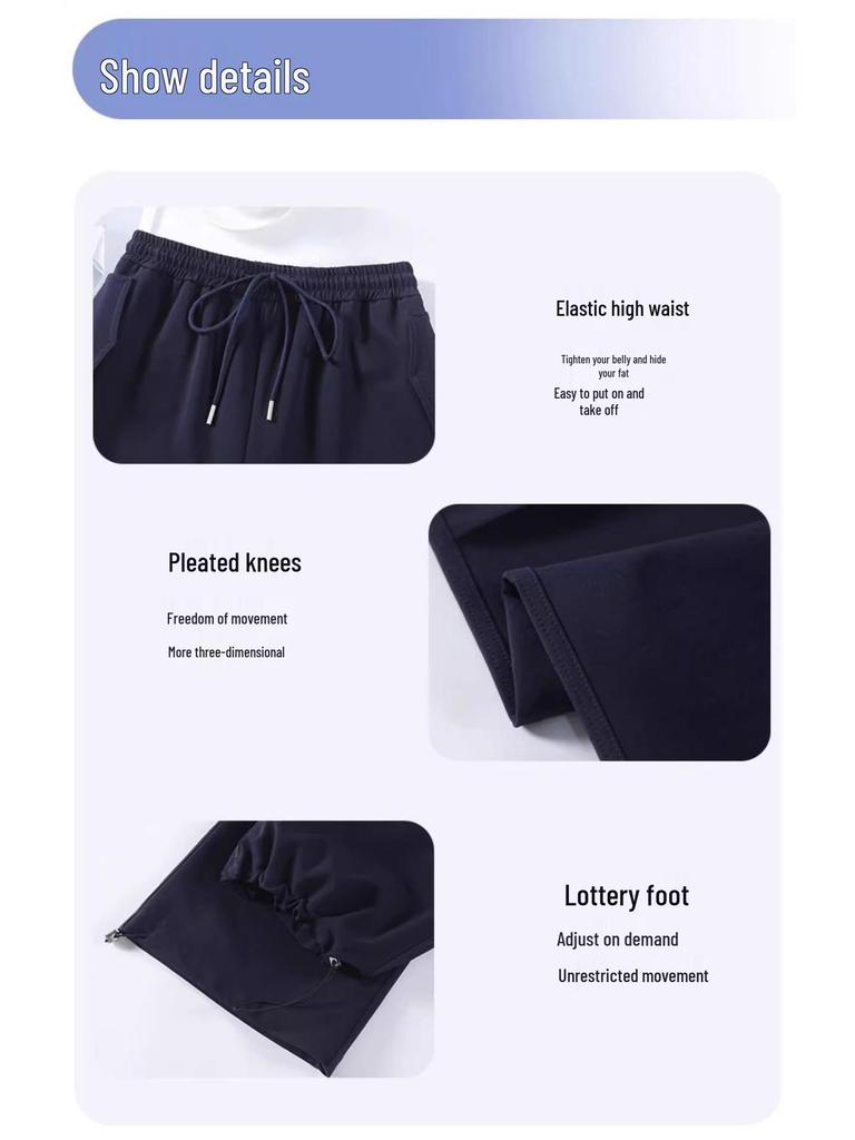 Damen 2025 Sommer Marineblau Weitbeinige Fallschirm-Cargohose