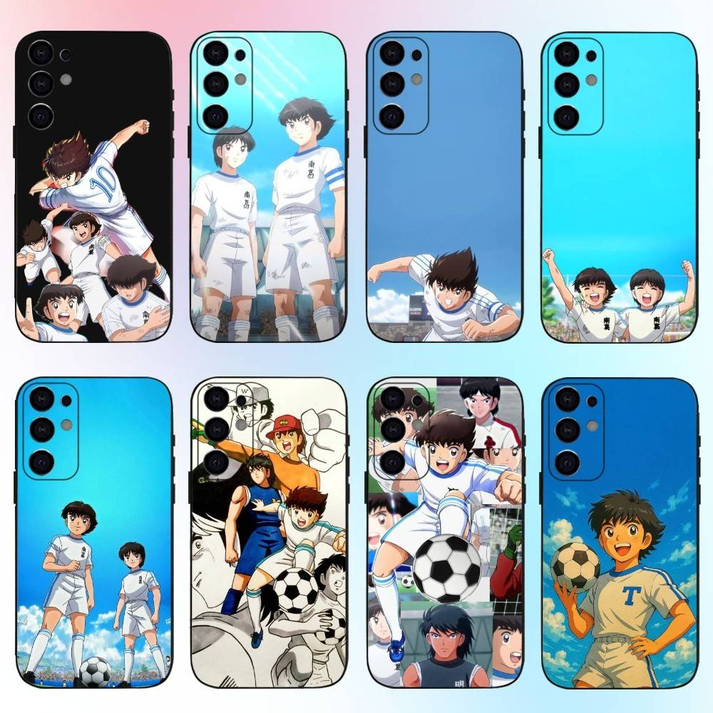 Anime C-captain T-tsubasa Phone Case For Samsung S25,S24,S21,S22,S23,S30,Ultra,S20,Plus,Fe,Lite,Note,10,9,5G Black Cover