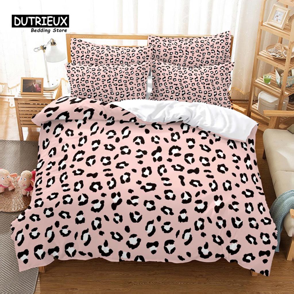 Flamingo Bedding Set, 3Pcs Duvet Cover Set, Soft Comfortable Breathable Duvet Cover, For Bedroom Guest Room Decor