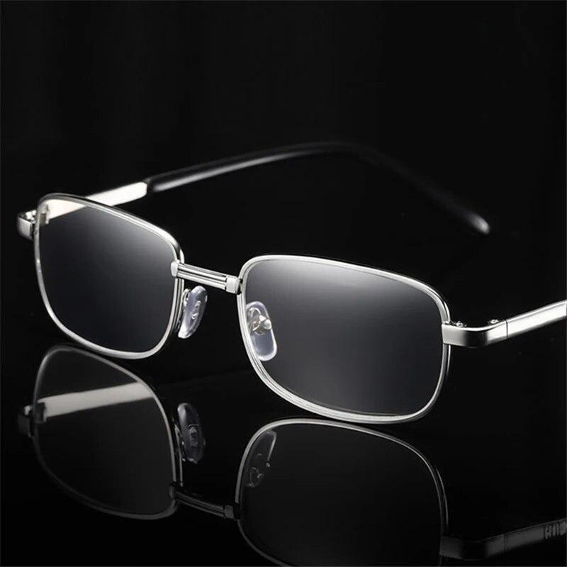 Vintage Metal Square Reading Glasses Men Women Presbyopic Anti Scratch Diopter Eyewear 0 +1 0 To +4 0 Prescription