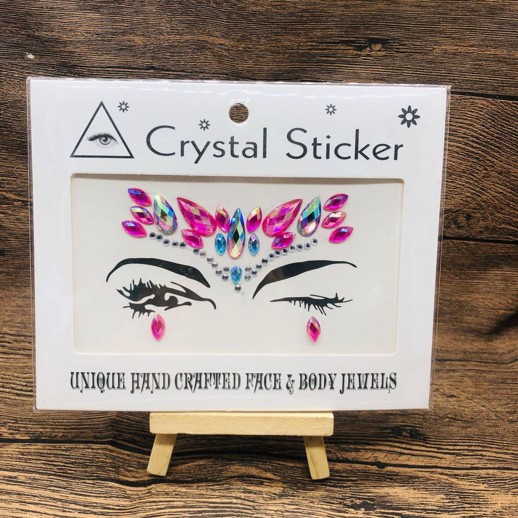 2020 New DIY Masquerade Face Diamond and Acrylic Eyebrow Stickers