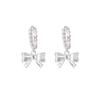 Unique Heart Bowknot Hoop Earrings Fashion Bows Earrings for Women Cute Gift