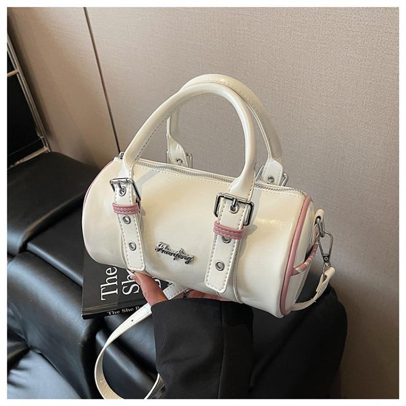 

Solid color design simple shoulder handbag women s new commuter bag casual messenger bag білий