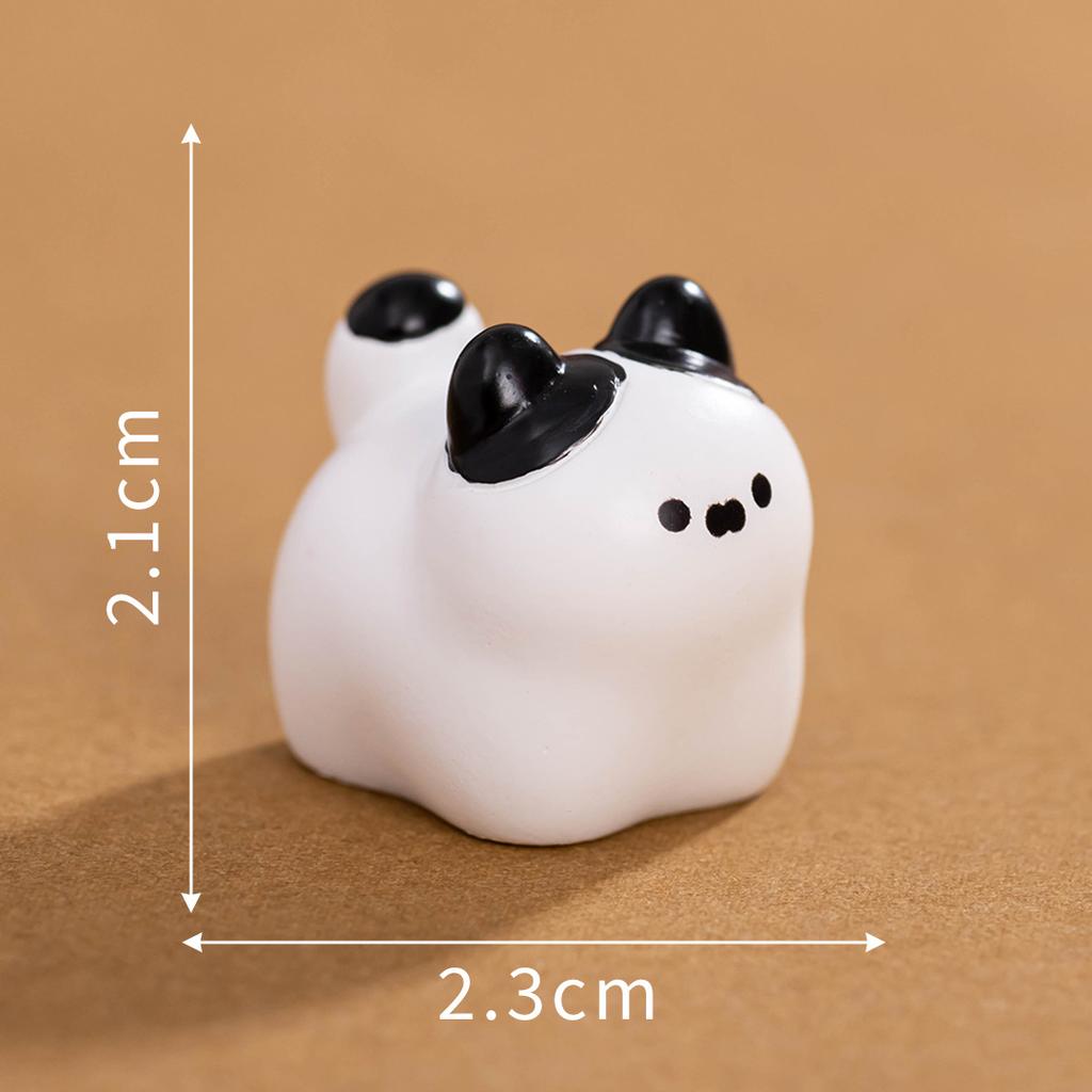 Cute White Running Puppy 3D Resin Figurine Pet Dog Bichon Frise Desktop Decoration Garden Moss Miniatures Sence DIY Decoration