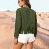 Fashionable Women's Tassel Vest, Faux Suede Sleeveless Jacket, Coat.