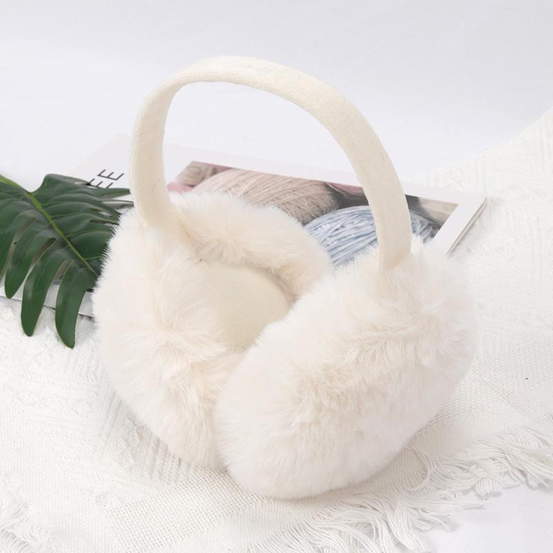 New Autumn Winter Soft Earmuffs Women Men Ear Keep Warmer Plush Solid Color Adjustable Foldable Ear Protection Muffs Earflap