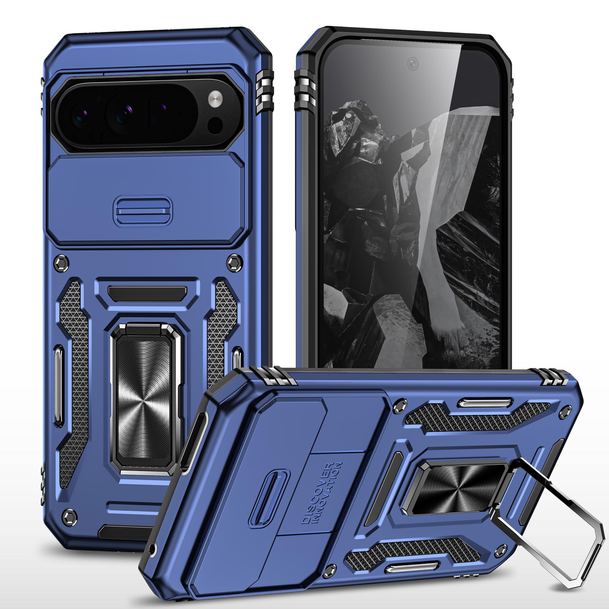 

Military Armor Slid Camera Protector Cover For Google Pixel 9 Pro XL 8 7 Pro Pixel 9A 8A 7A Metal Ring Magnetic Stand Phone Case Google Pixel 9a