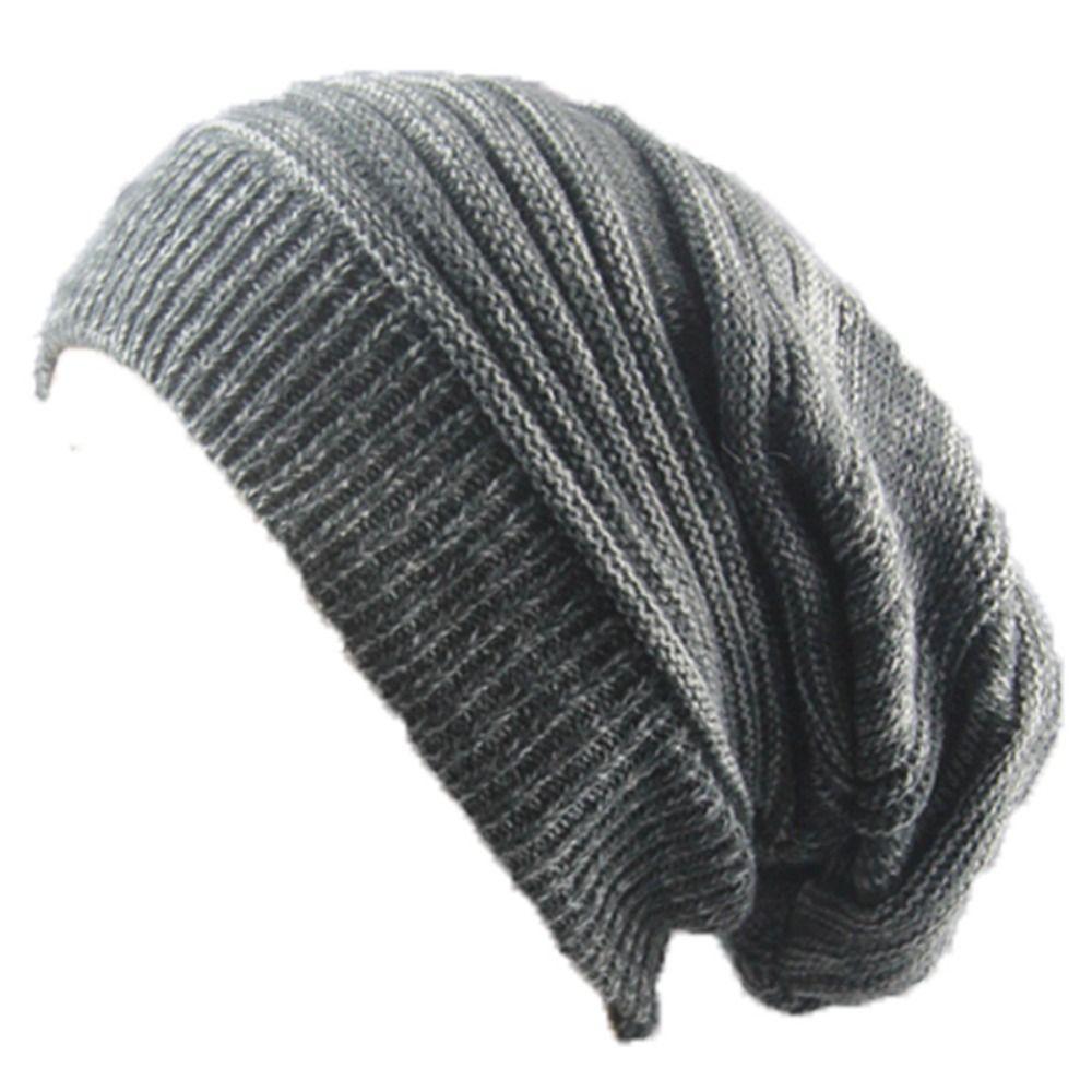 Unisex Winter Knitted Hat Warm Wool Cap Casual Ski Cap  Hip-hop