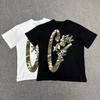 GLYDE New Devil Island Camouflage Lettering Short Sleeve T-shirt  Loose Casual Sle Street Fashion Summer Top
