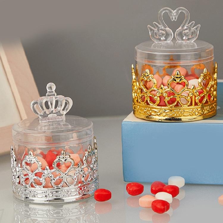 12pcs Elegant Candy Storage Box with Lid Decorative Candy Jar Decorative Sugar Holder Practical Wedding Party Supplies