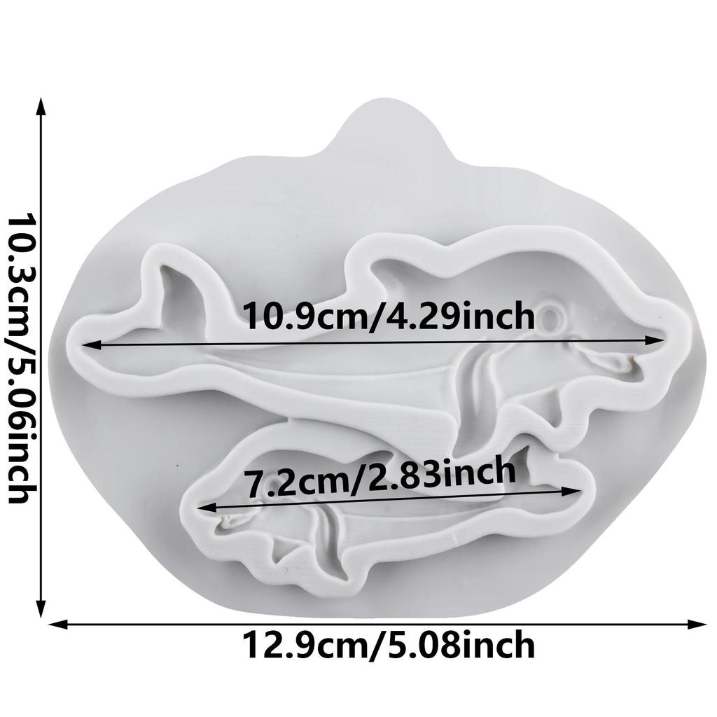 Mermaid Dolphin Silicone Mold Fish Turtle Crab Octopus Seahorse Molds Cake Decorating Tools Cupcake Topper Candy Resin Clay Chocolate Gumpaste Mold