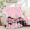 1pc flannel Minnie Mouse Pink Polka Dot Heart Love Valentine's Day Bedding Throw Blanket Sofa