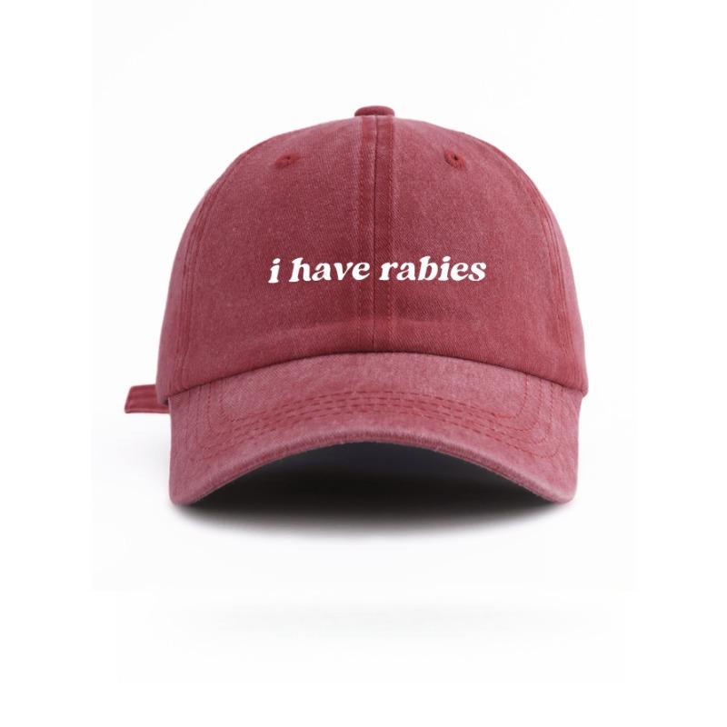 

Adjustable Vintage I Have Rabies Baseball Cap,Lightweight Sun Protection Soft Sweatband BlackWashed Dad Hat for Party Vacation Adjustable бордовый