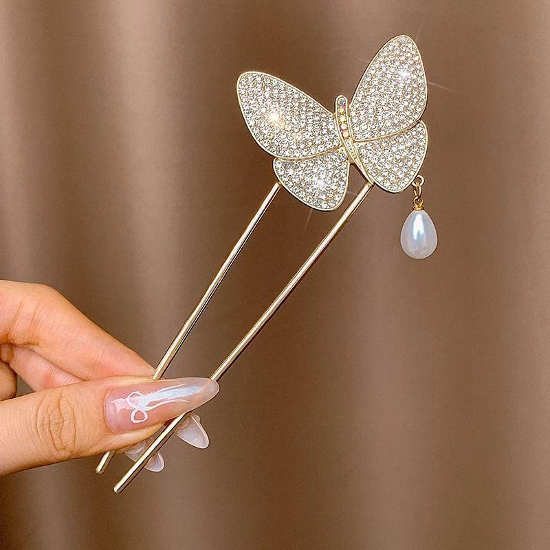 U-Shaped Pearl Women's Updo Hairpin 2025 - Elegant Insert Comb Headwear
