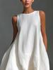 Asymmetrical Hem Sleeveless Cotton Linen Dress - Women's Spring 2026 Collection