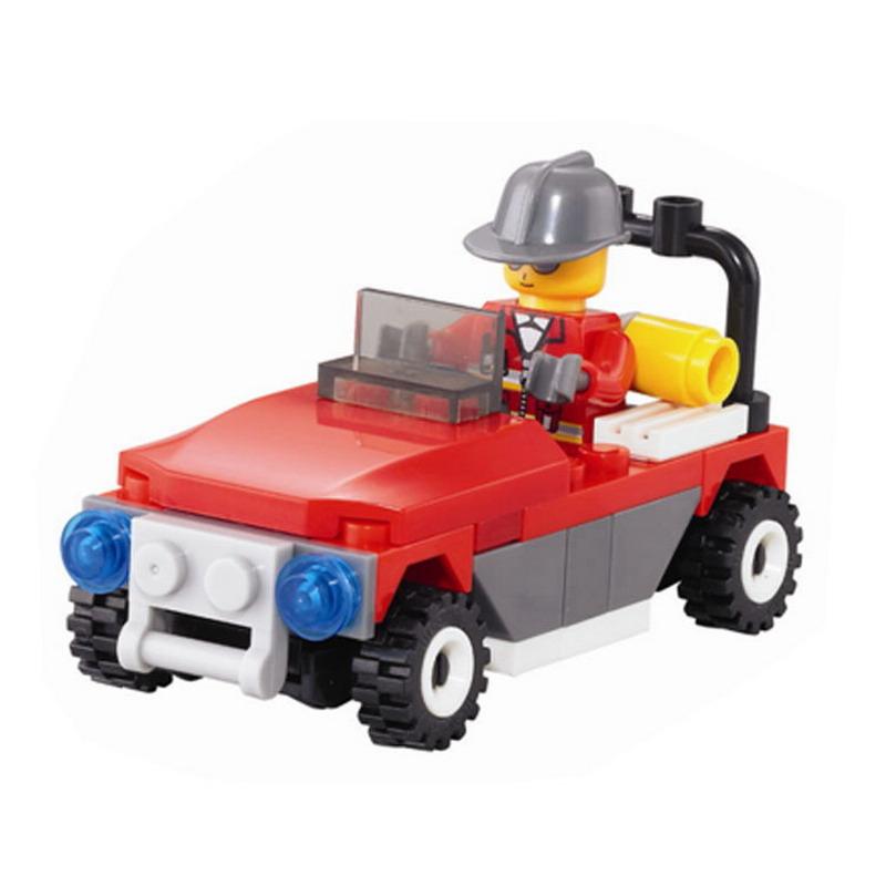 City Patrol Police Motorcycle Car Pursuit Prisoners Model Building Blocks Enlighten Action Figure Toys For Children