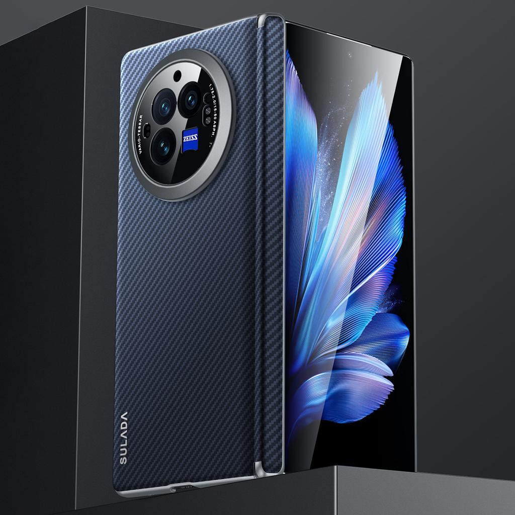 SULADA For vivo X Fold3 Magnetic Case Leather+PC Drop-Proof Shell Supports Wireless Charging
