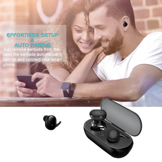 Y30 Pravá bezdrátová stereo sluchátka kompatibilní s Bluetooth 5.0 Přenosné dotykové ovládání Vodotěsné bezdrátové sluchátko do uší pro sport