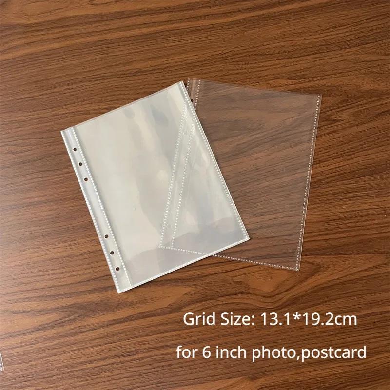 10 Pieces A5 6 Hole Clear Ring Binder Refill Sleeve Photocards Notebook Diary Photo Album Storage Binding Folder Back To School