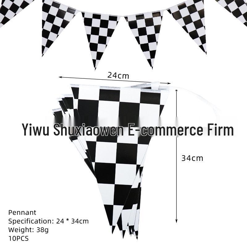 Checkered Black & White Gift Bag for Parties and Decorations