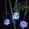 LED Solar Butterfly Hanging Tree Lights, Outdoor Courtyard Garden Decorative Lights, Round Ball Hanging Tree Ball Luminous Butterfly