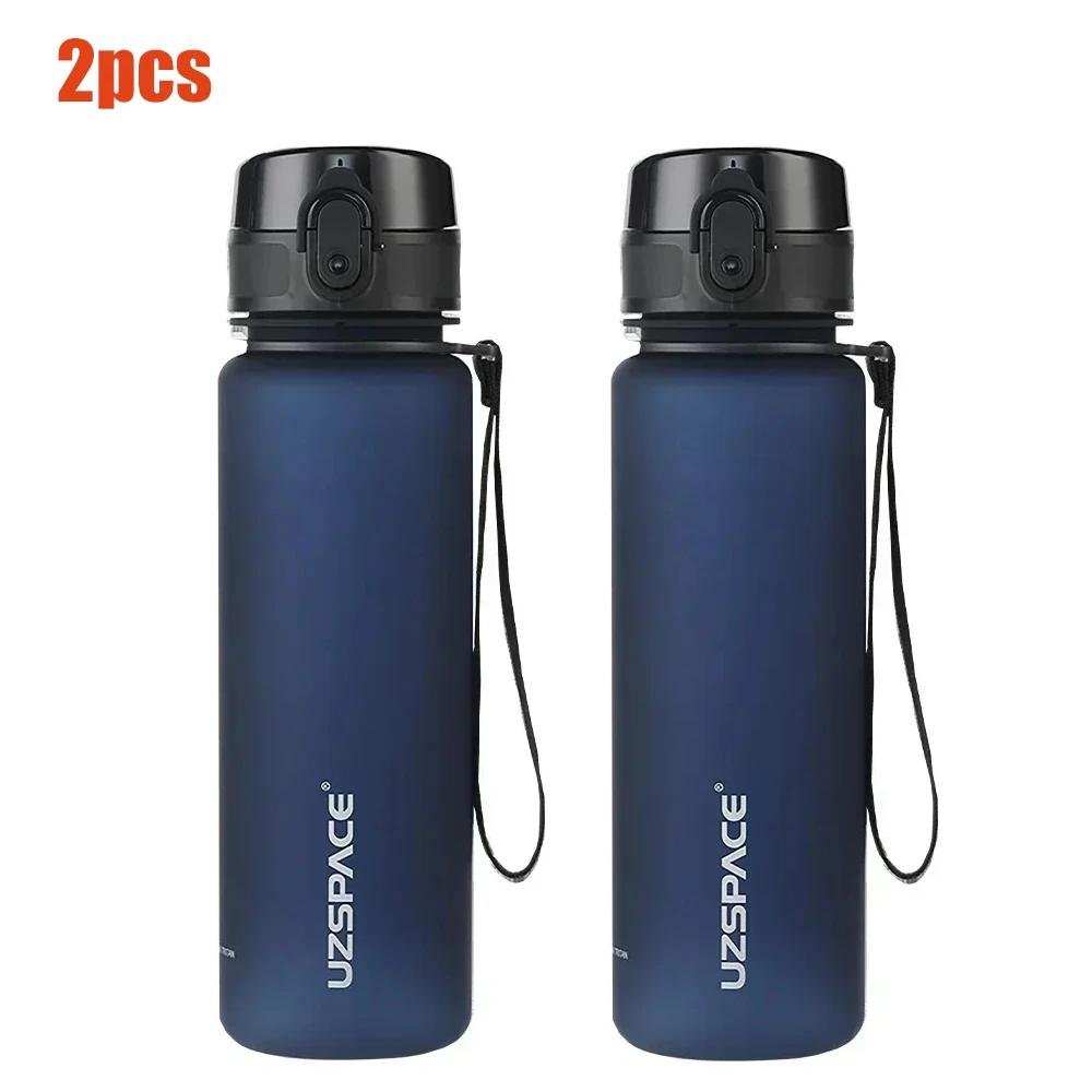 2pcs 350ml Sports Water Bottle BPA Free Portable Leak-proof Shaker bottle Plastic Drinkware Tour Gym 350ML