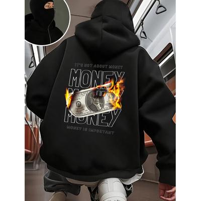 Money Is Important Money Angel Men Zipper Hooded Sweatshirt  Accessories Leisure