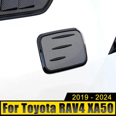 ABS Exterior Car Oil Fuel Tank Gas Cap Cover Case Trim Sticker For Toyota RAV4  XA50 2019 2020 2021 2022 2023 2024 RAV 4 Hybrid