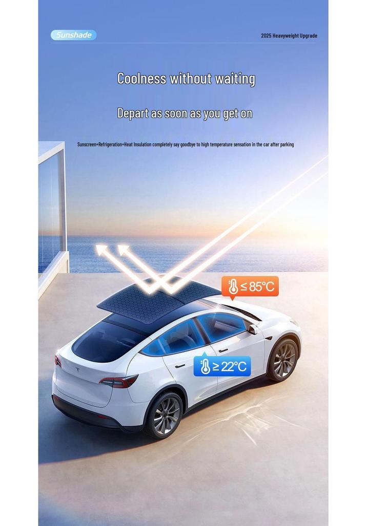 Tesla Model Y/3 Schiebedach & Windschutzscheiben-Sonnenschutz: Wärmedämmungszubehör.
