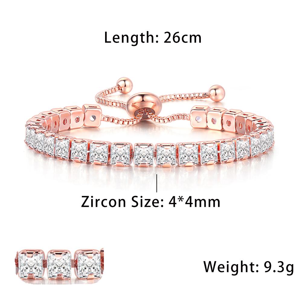 New Fashionable Zircon Tennis Bracelets for Women Dazzling Various Shape Crystal Hand Chain Trend Sexy Party Accessories Zircon