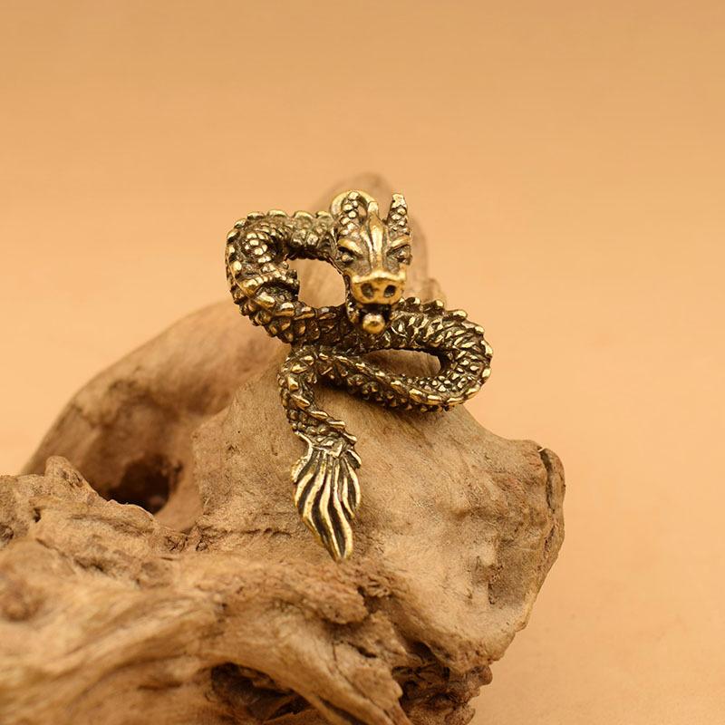 

Китайский Зверь Статуя Дракона Бронзовая Статуэтка Украшения Античная Медь Мифическое Животное Миниатюрное Украшение Дома Коллекция Ремесел 1PCS