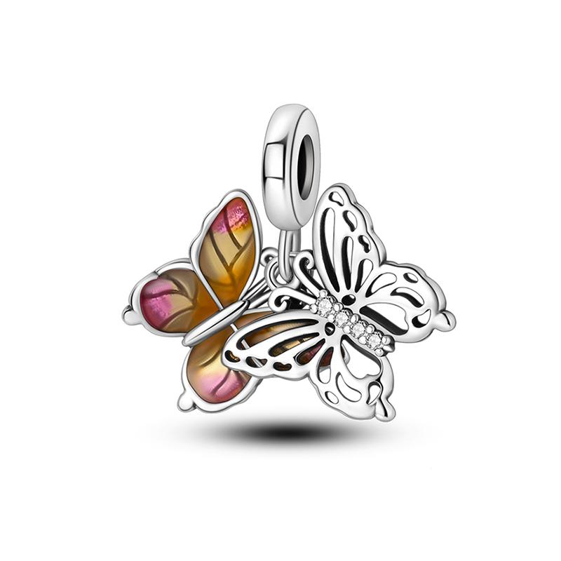 Spring Copper Butterfly Snail Swallow Charms Beads Fit 3Mmoriginal Bracelets Diy Jewelry Birthday Gift