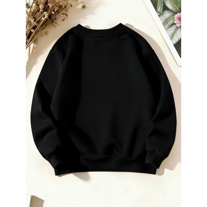 European Sizes Autumn/Winter Kids' Long-Sleeve Crewneck Sweatshirt, Casual and Comfortable Style with Fun Cartoon Puppy Skateboard Print